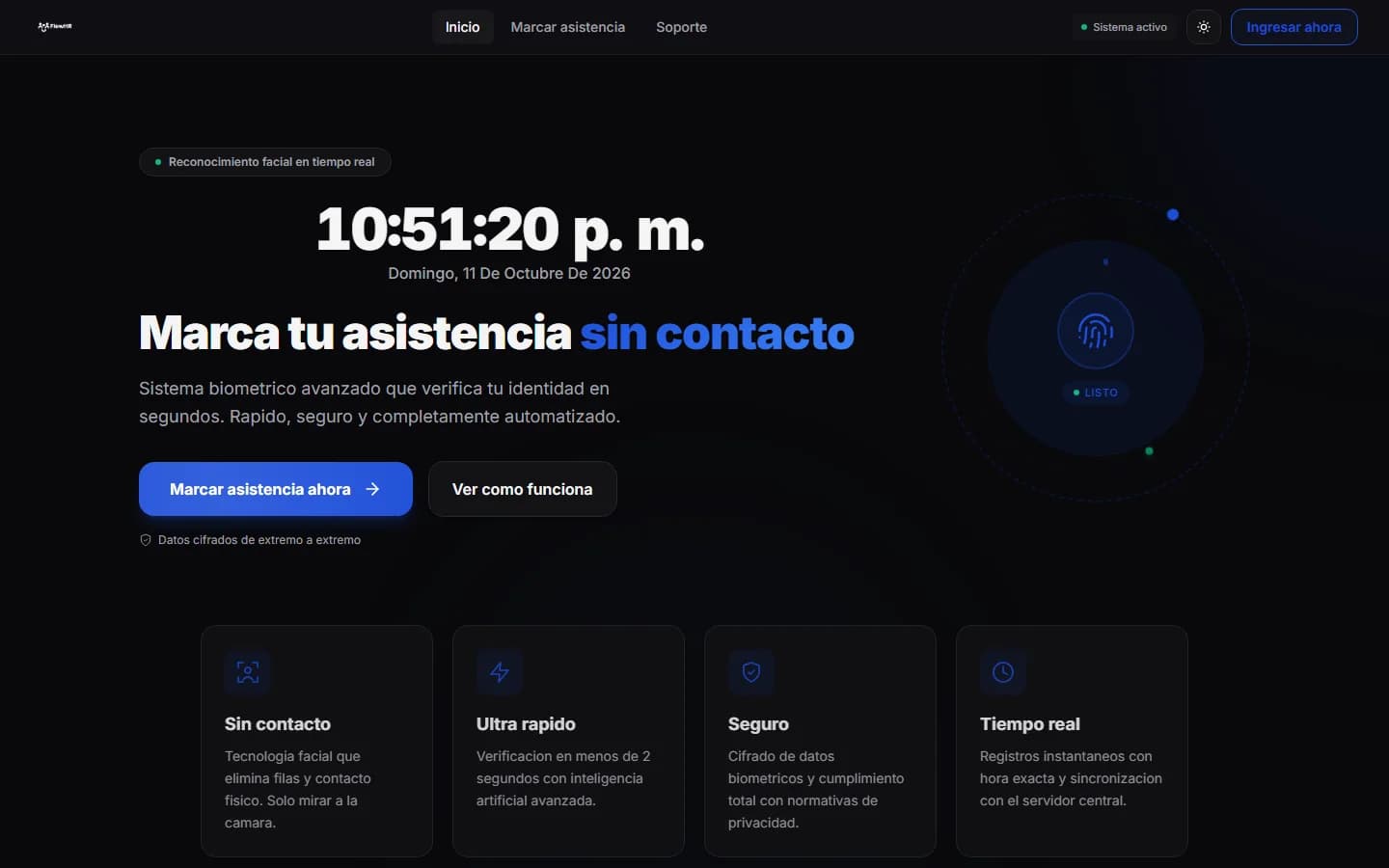 Marcación web de Flow en rrhh.flowamx.com/facial